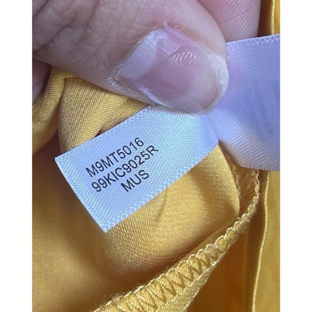 MARC NEW YORK ANDREW MARC MUSTARD YELLOW Women’s Size Medium Blouse - Picture 4 of 7